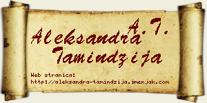 Aleksandra Tamindžija vizit kartica
